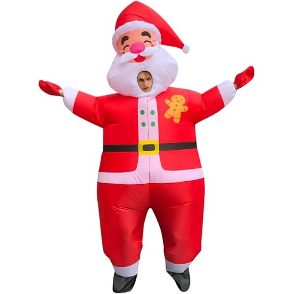 Santa Oppustelig Kostume Julemand Oppustelig Kostume Julemand Kostume Jumpsuit