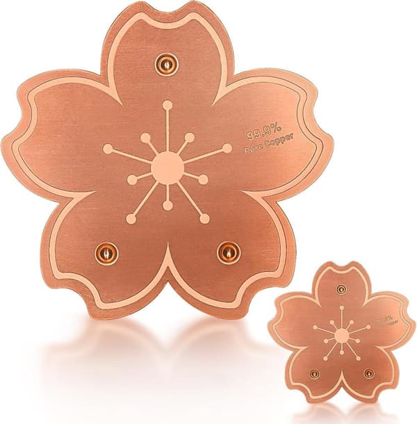 1/2-pack Bird Bath Copper Disc – 99.99% Pure Copper Cleaning Disc for Clean Water, Triple-Point Support, Fits All Bird Baths 2-pack