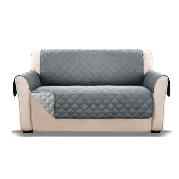 Lemmikkieläinten Sohva 1/2/3-istuttava Päällinen Tikattu Heitto Pestävä Suojus 2-istuttava 2 Seater Grey