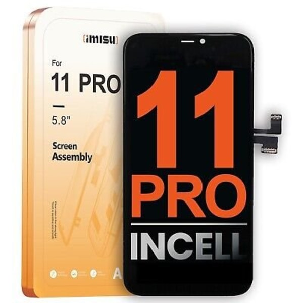 Erstatningsskjerm for iPhone 11 Pro svart{hh] black only the screen