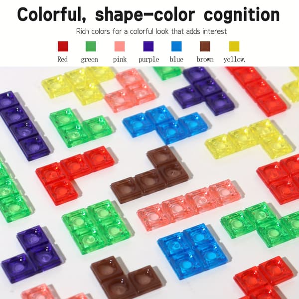 3D-pinottava palikkalaatikko - STEM-nopparakennuspeli Boxed Colored  Blocks