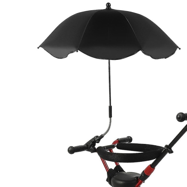 Barnvagnsparaply - 1 artikel - Justerbar - Svart - Solskydd för barnvagnar Black