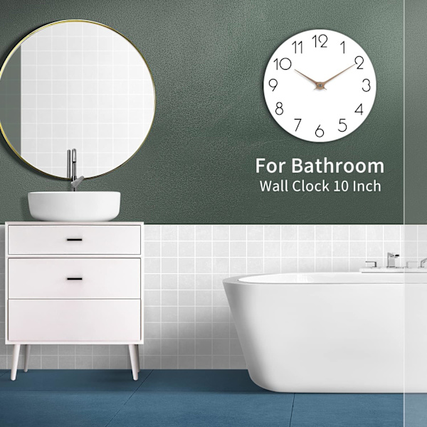 Væg ur 10 tommer hvid