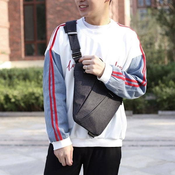 Stöldskyddad Resväska, Vattentät Crossbody-väska, Slim Sling Bag Crossbody-väska, Casual Ryggsäck, Bröstväskor för Män{HH} Red