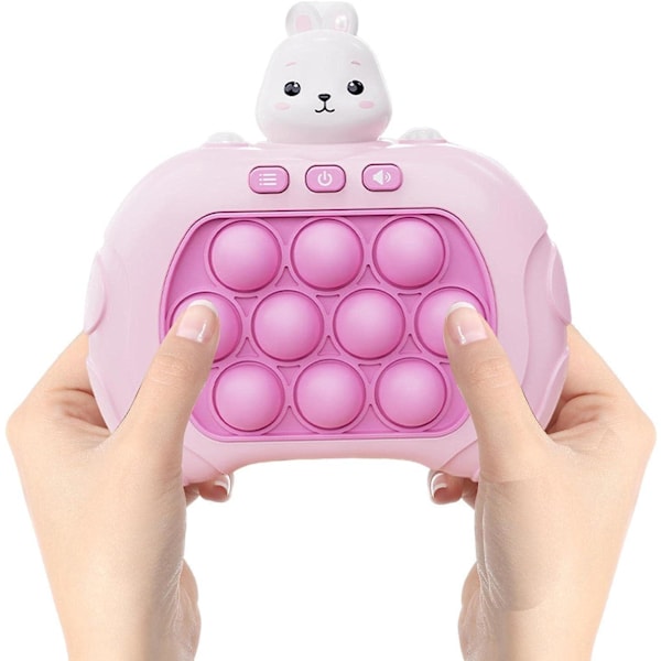 Pop It Spil - Pop It Pro Light Spil Hurtig Tryk Fidget Spil Pink Pink Kanin