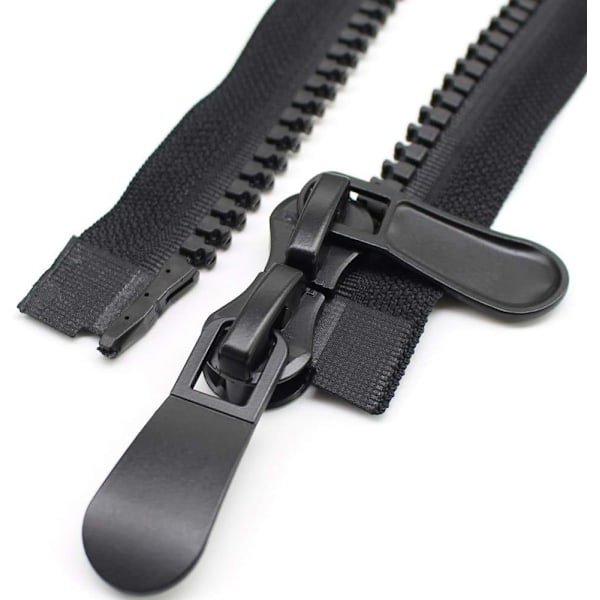 80 cm Store Separerbare Glidelåser Glidelåser Heavy Duty Plast Glidelåser