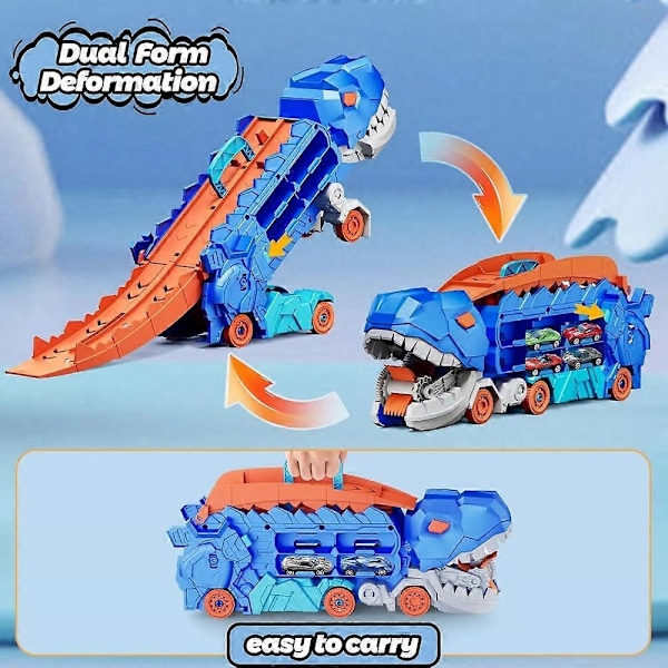 Dinosauruskuljetusmetalliauto, City Dinosaur Ultimate -kuljetusrata - Täydellinen 12 cars