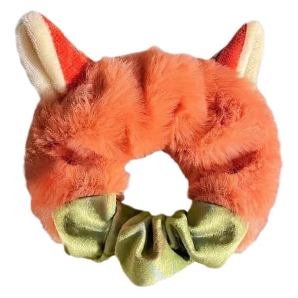 Søde Zootopia Hårelastikker - Judy & Nick i Blød Scrunchie | Trendy Hårtilbehør til Hverdagsbrug Nick Fox Two-tone Hair Tie