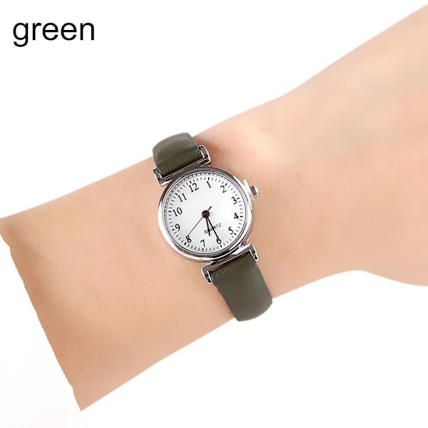 Damklockor Läderarmband GRÖN green