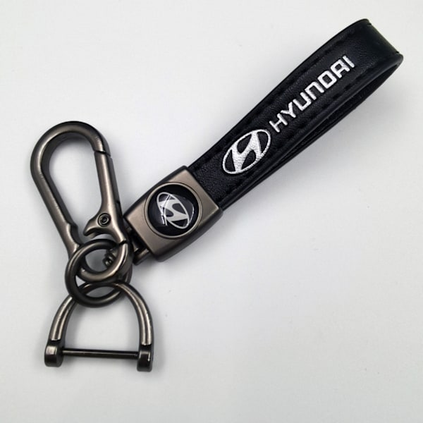 Personoitu metallinen auton avaimenperä logolla - Nahkainen avaimenperä miehille mo mo mo modern Gunmetal Hardware