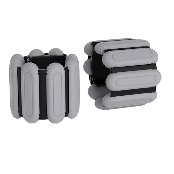 Skal-stil nyt silikone vægtbærende armbånd svømning fitness Pilates energi ring armbånd fodring 1 pound per pair White
