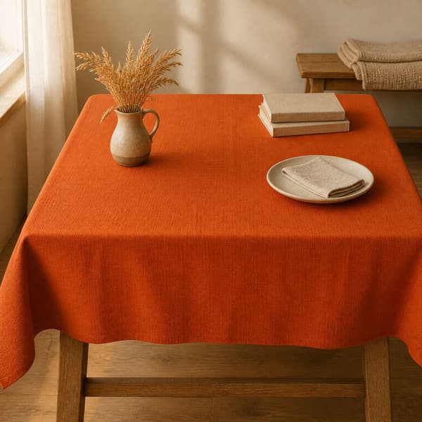 Rund dug med feriedesign til temafester Halloween bordpynt Purple Ghost 90*90CM
