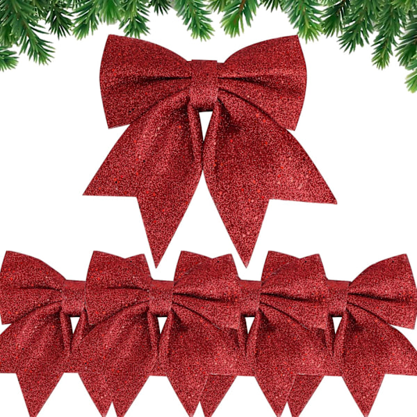 Stor julrosett 24 cm storlek julrosetter band rosett slips ornament juldekoration för jul
