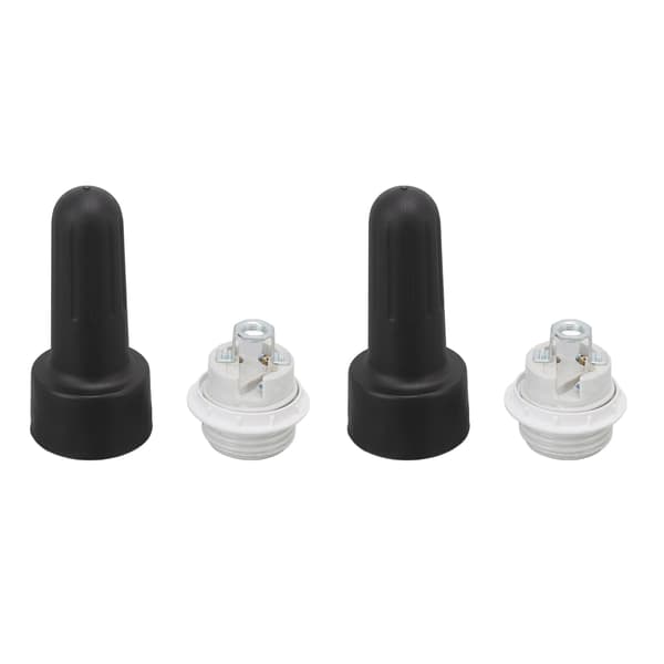 KZQ-2-pakning E26 lampeholder, perfekt passform, E26 keramisk lampeholder for glødelamper og LED-lamper
