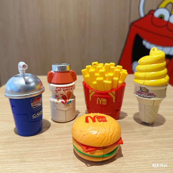 Transformerende Matroboter - Bli Burger, Pommes Frites & Iskrem! | Morsom Transformers-leke for Barn yogurt