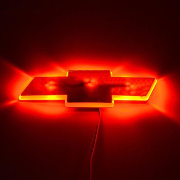3D LED Auton Muotoilulogo, Takamerkki, Tarra, Valaisin Chevrolet Cruze Mengxi -malliin Red