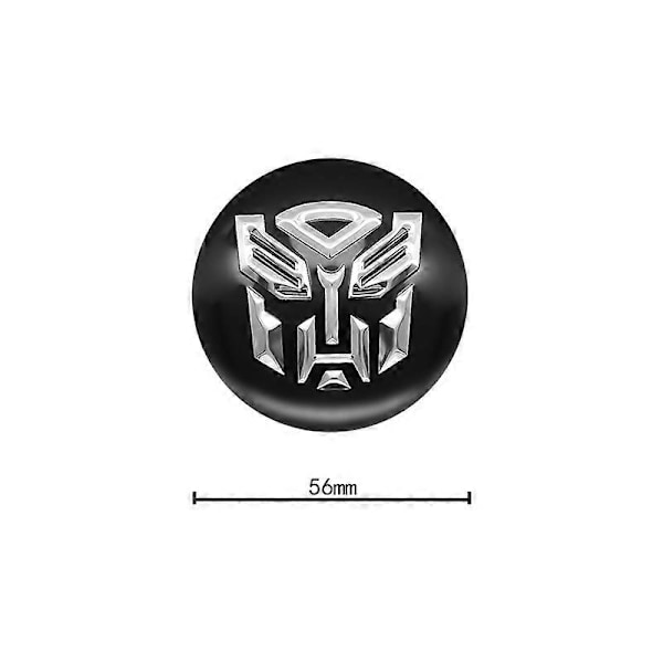 st 56+60mm Coola Autobots Logotyp Transformers Badge Emblem Bil Hjulnav Centrala Kåpor Dekal Fälgskydd Bilstyling Tillbehör 56mm Black