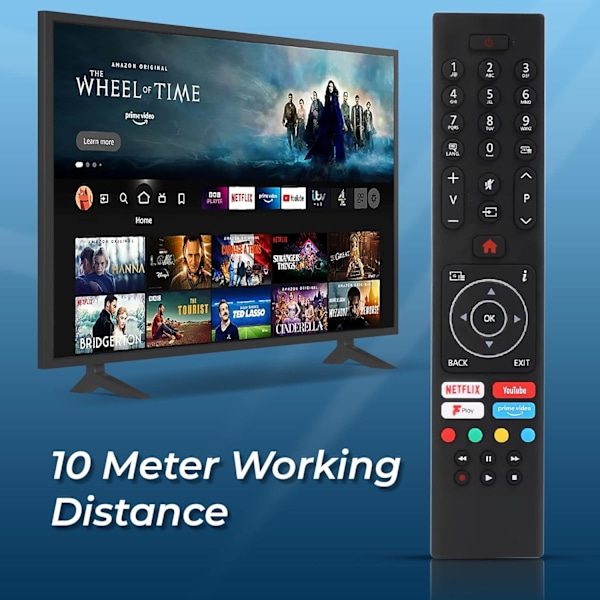 Fjernkontroll for Luxor/Polaroid/Digihome/Finlux/Celcus/Hitachi/Bush/Logik TV - Universal TV-fjernkontroll