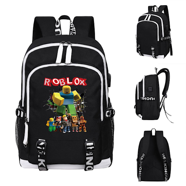 Roblox Reppu Lasten Koululaukku Tietokonelaukku - Täydellinen