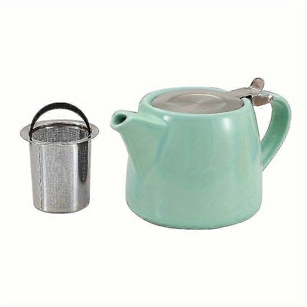 Autentisk japansk keramisk tekande | Rustfrit stålfilter | Elegant og funktionel til eftermiddagste{HH} light cyan