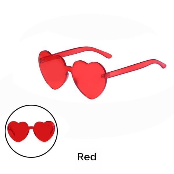 Heart sunglasses Clear glasses Sunglasses RED