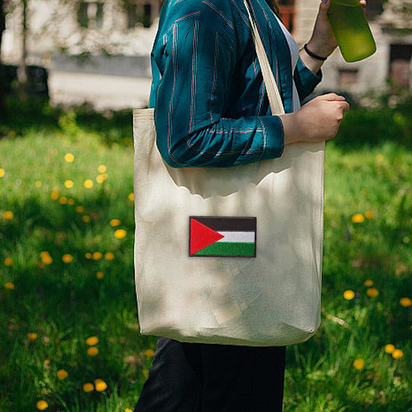 3X Palestina Broderad Flagga Patch Stryk/Sy På Kläder Palestina{HH}