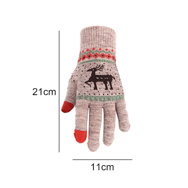 Julhandskar Vinterstickade Varma Handskar för Kvinnor & Flickor
