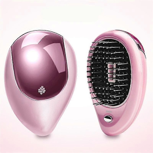 Ionic Vibration Mini Massage Ionic Hårbørste (Pink) 10.5*7.5cm