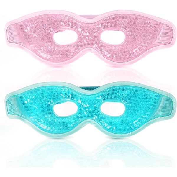 Kylande Ögonmasker, 2-pack Gelpärlmasker för Migränlindring & Svullna Ögon{hh} 2PCS