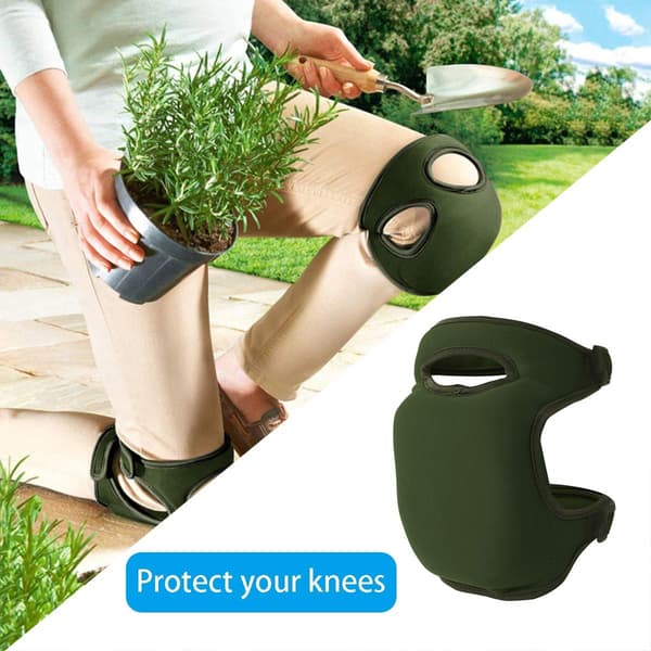 1 Pair - Garden Knee Pads Soft, Comfortable Extra Thick Memory Foam Protection Non-Slip Adjustable Support For Gardening, Cleaning, Kneeling,_yu