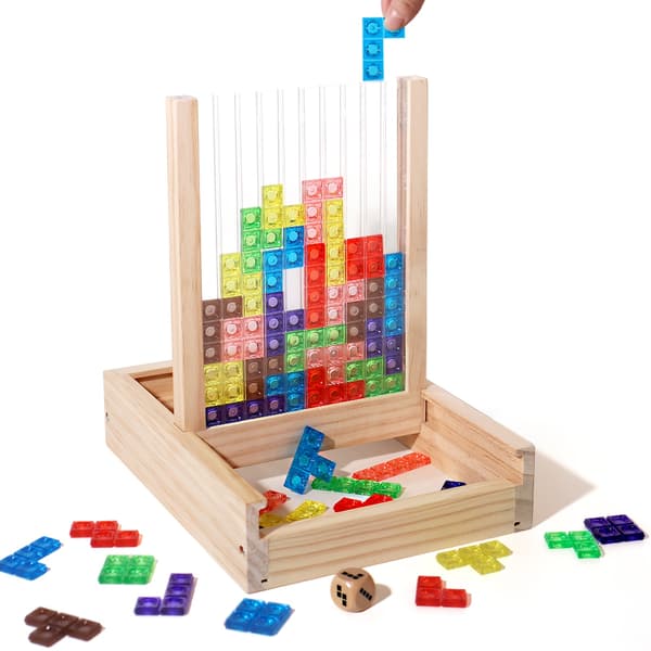 3D-pinottava palikkalaatikko - STEM-nopparakennuspeli Boxed Colored  Blocks