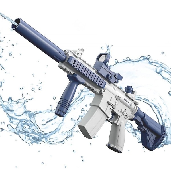 Elektrisk vandpistol til voksne automatisk sprøjtepistol vandpistol sommer sprøjtepistol legetøj pool strand vandlegetøj - blue