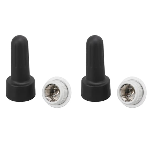KZQ-2-pakning E26 lampeholder, perfekt passform, E26 keramisk lampeholder for glødelamper og LED-lamper