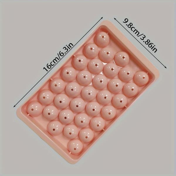 1 stk. Rund Isterningbakke Form Kuglemager Pink Blå Pink