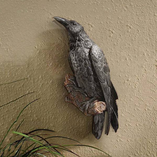 The Raven's Perch Gotisk Väggskulptur 20x7x6cm
