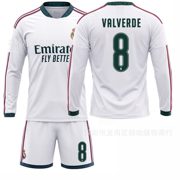Fodboldtrøje Langærmet Hjemmebanesæt Efterår Vinter til Fans Size 10 #L