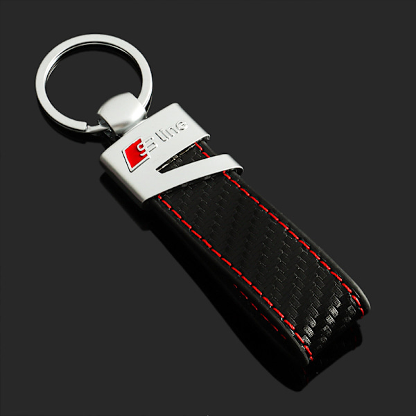 Audi sLine -logoketju aitoa hiilikuitunahkaa