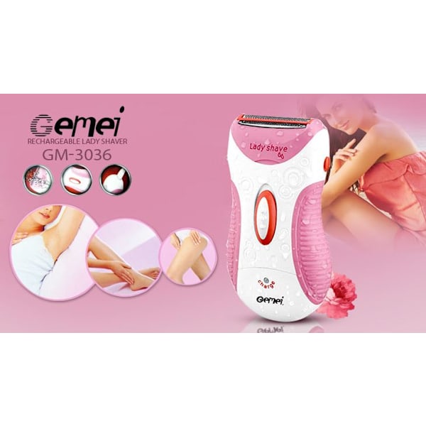 Gemei Lady Shaver GM-3036 - Naisten parranajokone