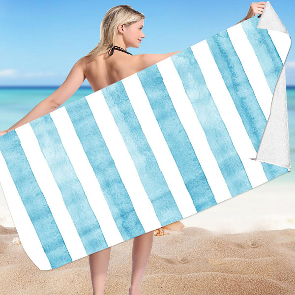 Oversized bredt strandtæppe håndklæde 70*150cm Stort pool picnic