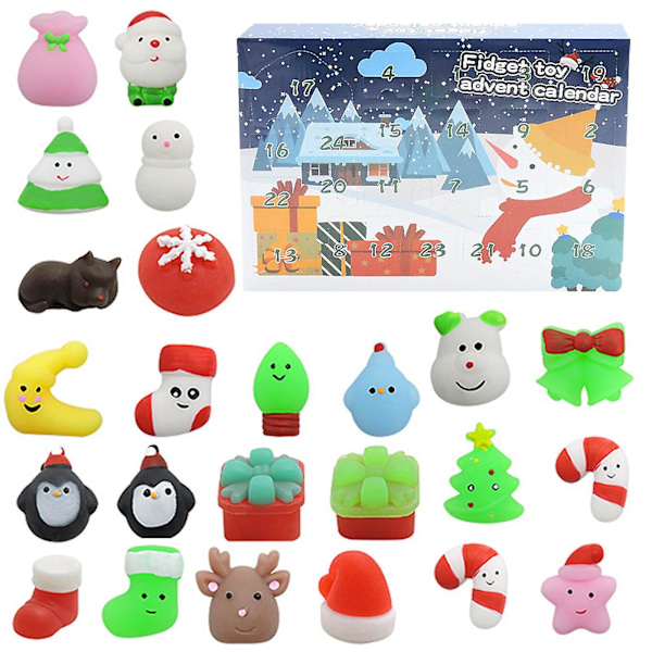 Julkalender Nedräkning Överrasknings Blindbox Riv- och Dekompressionsleksaksset