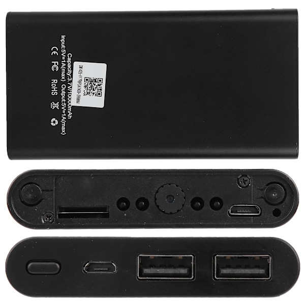 Bærbar 10000mAh Powerbank med Stor Kapacitet og Mini Natkamera 4K HD WiFi Kamera