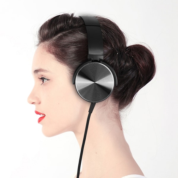 For Sony MDR XB450AP Extra Bass Hodetelefoner med Lett Justerbart Hodebånd (Svart)