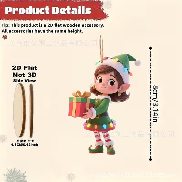 Træ-nisse juletræsornament - Perfekt gave til julefrokostdekoration 10pcs
