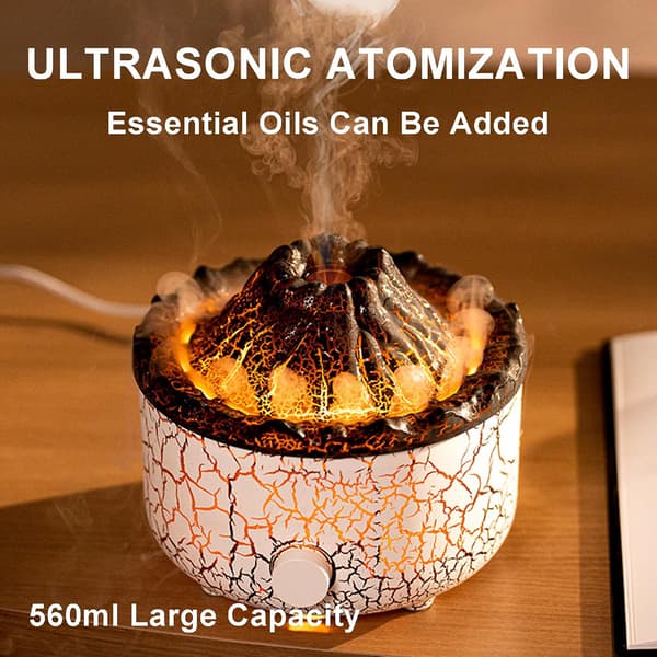 Ultraljuds Luftfuktare Med Fjärrkontroll 2 Spraylägen 560ml Aromaterapi Diffuser För Hem Luftfuktare Vit