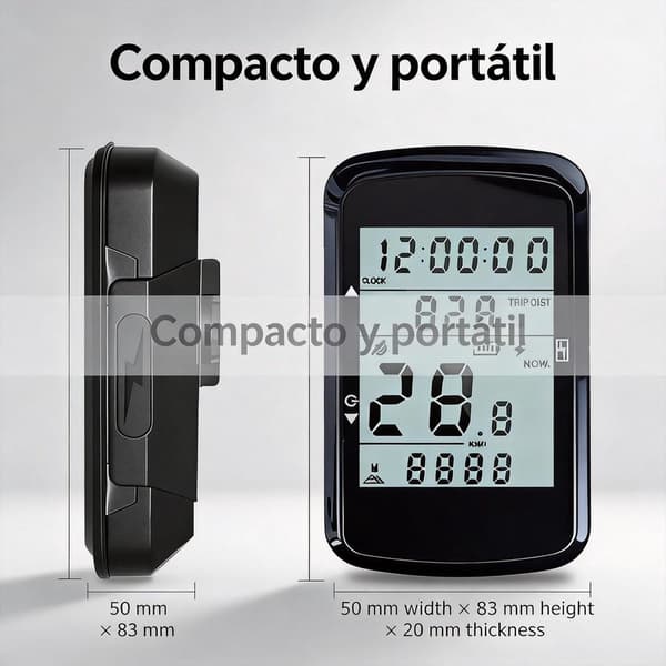 Trådløs sykkelcomputer speedometer 2,4 tommers LCD-skjerm 1200mAh vanntett kilometerteller