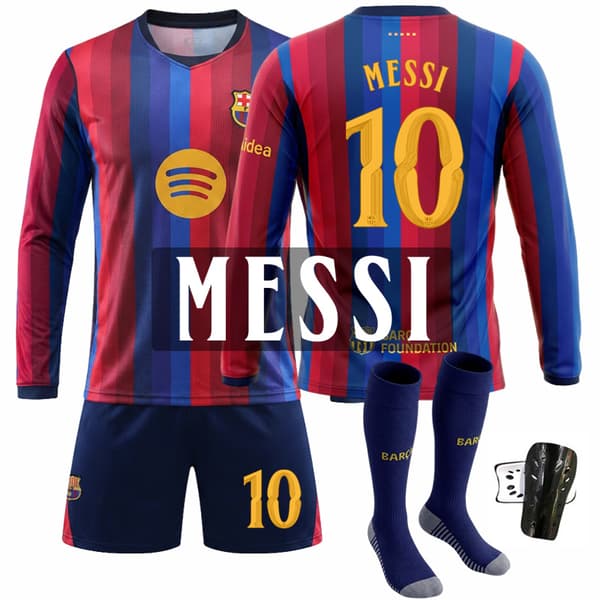 Langærmet fodboldtrøje nummer 10 Champions League-version Size 16 #2XL