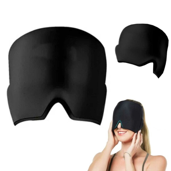 Migraine cap - Headache cap against Migraine - Cooling Eye mask black black black black