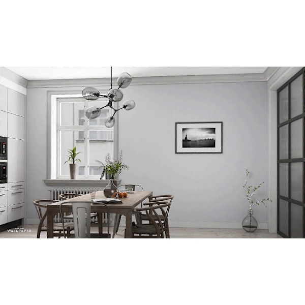 Roma Linjär Textur Tungvikt Vinyltapet {HH} Grey
