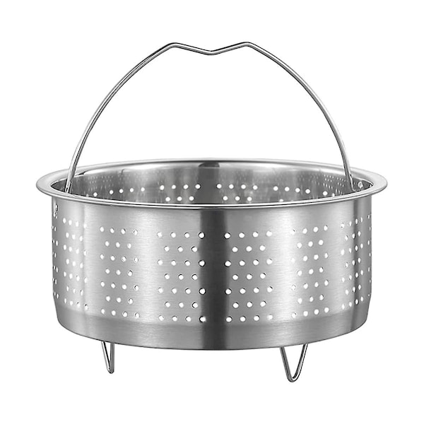 Rustfrit stål dampkurv, metal dampindsats, dampgitter, grøntsags- og frugtkurv, si Silver