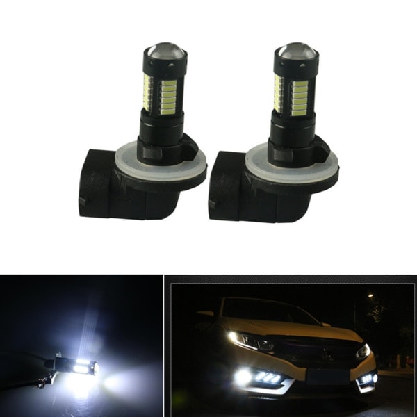DRL-ljus 6500K Vit 30SMD 4014 881 880 H27 LED Ersättningsdimljuslampor